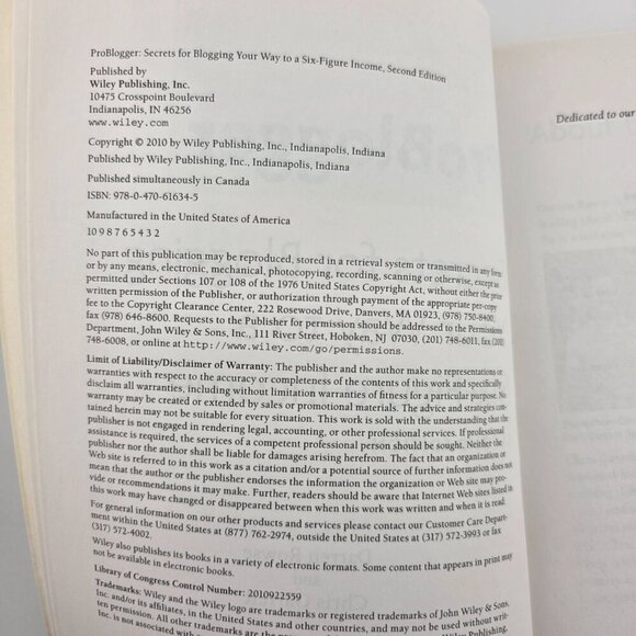 ProBlogger Blogging‎ Income Book by Darren Rowse - Picture 4 of 6